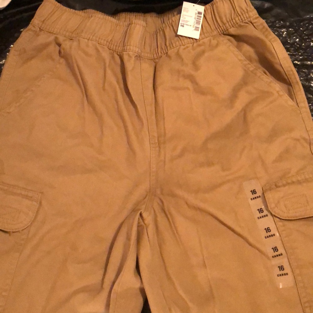 Boys Cargo Tan Pants